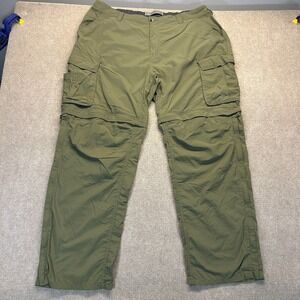 REI Co-op Sahara Convertible Cargo Pants Men's 2XL Elastic Waist Leg Zips 31"